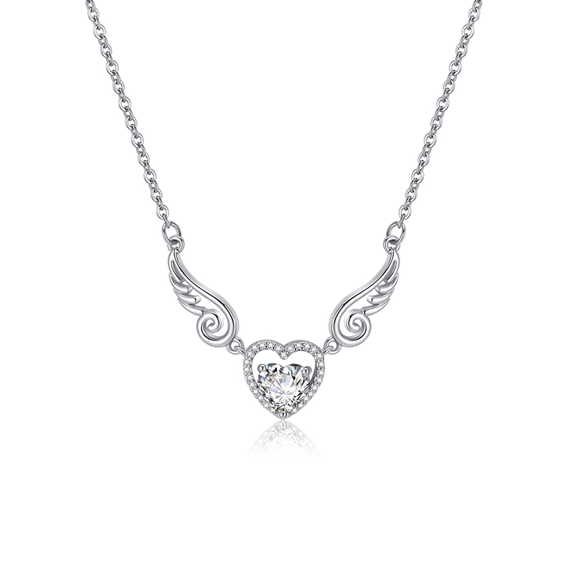 Wholesale Valentine's Day Love Zircon Copper Necklace Bracelet Set