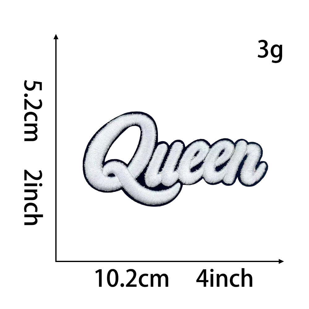 Wholesale  Letter 3D Embroidered Iron On Patch For Clothing DIY Accessory