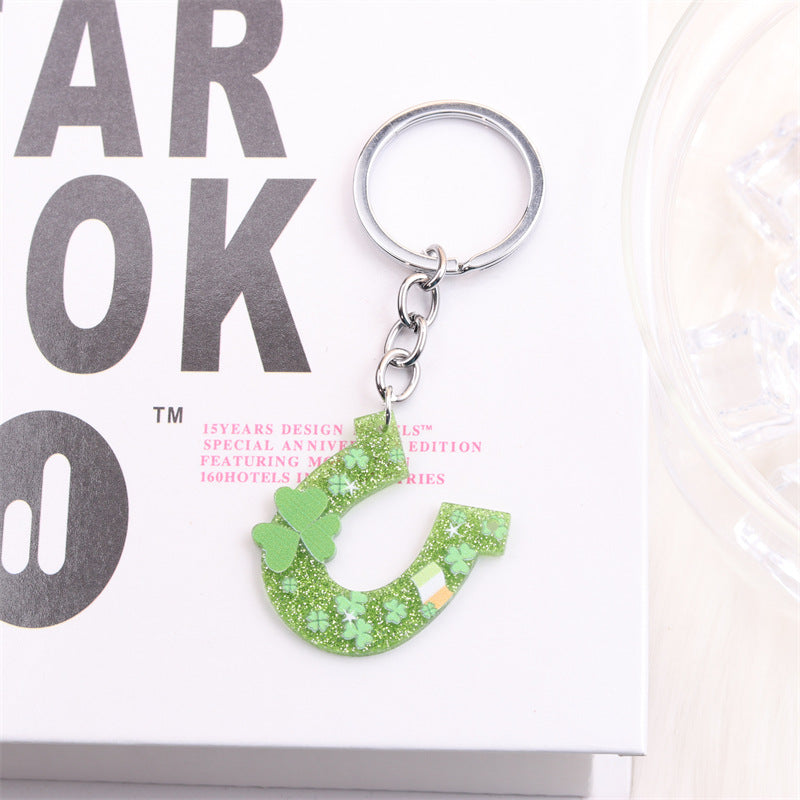 Wholesale Saint Patrick Rainbow Gold Coins, Pipe, Acrylic Keychains