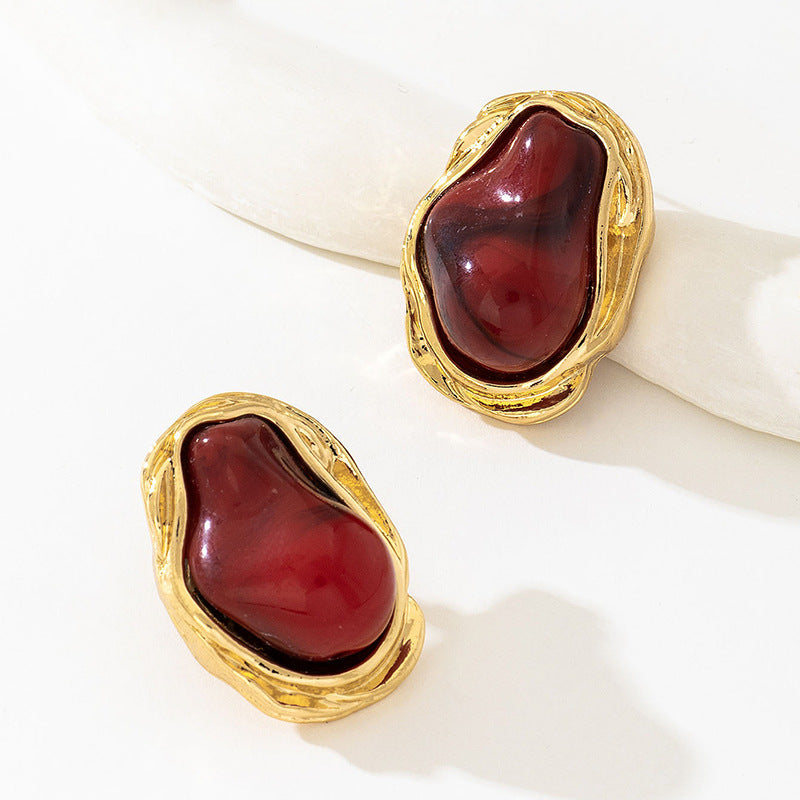 Wholesale Retro Baroque Colorful Irregular Pearl Earrings For Women Stylish Alloy Jewelry Accessory Gift Resale