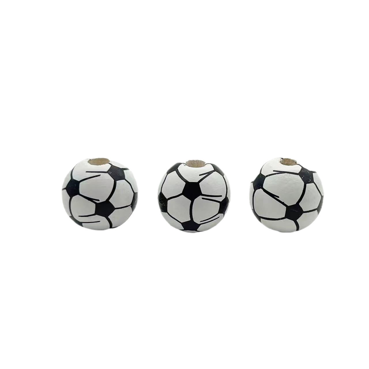 Wholesale Ball Series Printed Wooden Beads