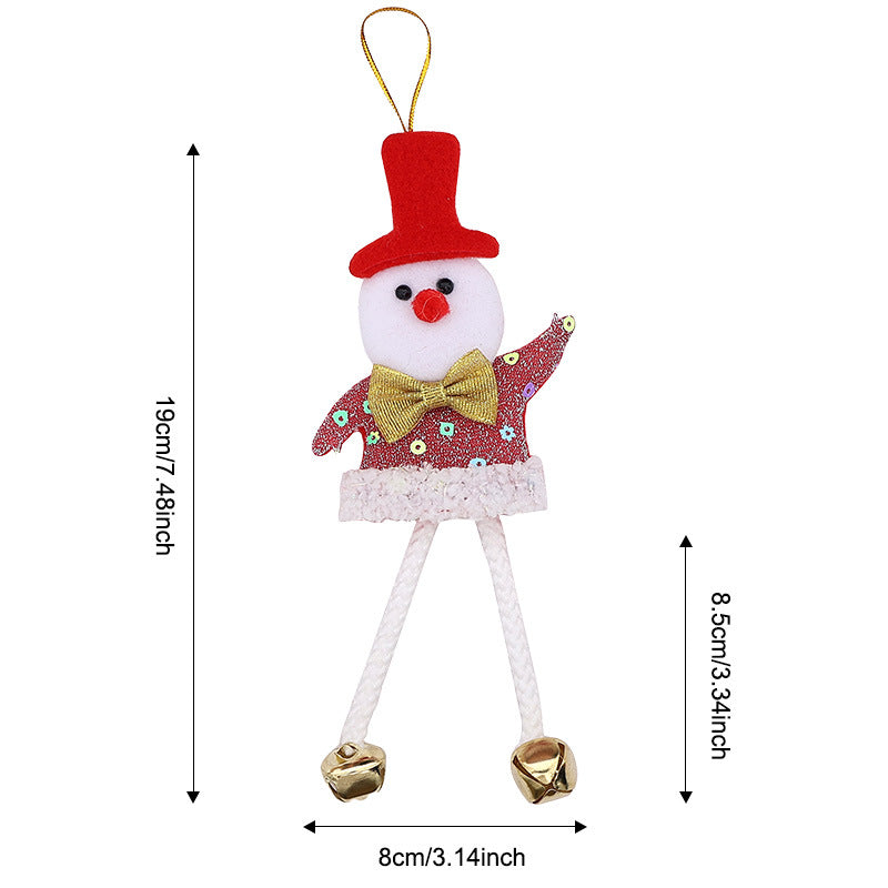 Wholesale Christmas tree ornaments  snowman  cartoon reindeer  bell ornaments