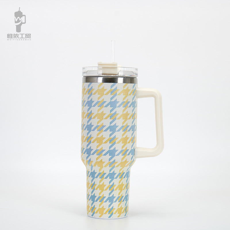 Wholesale Tumbler 40oz Stainless Steel Insulation and Cold Storage Car Handle Ice Tycoon Car Cup