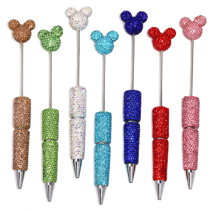 Wholesale 5pcs/pack  Solid color full rhinestone beadable pens
