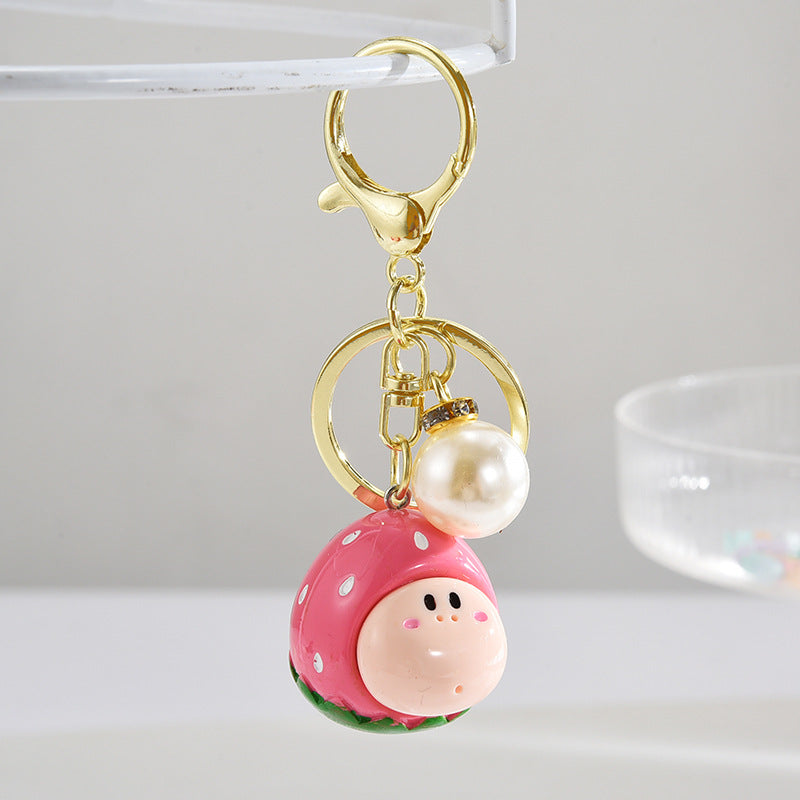 Wholesale Resin Big Face Fruit Keychain