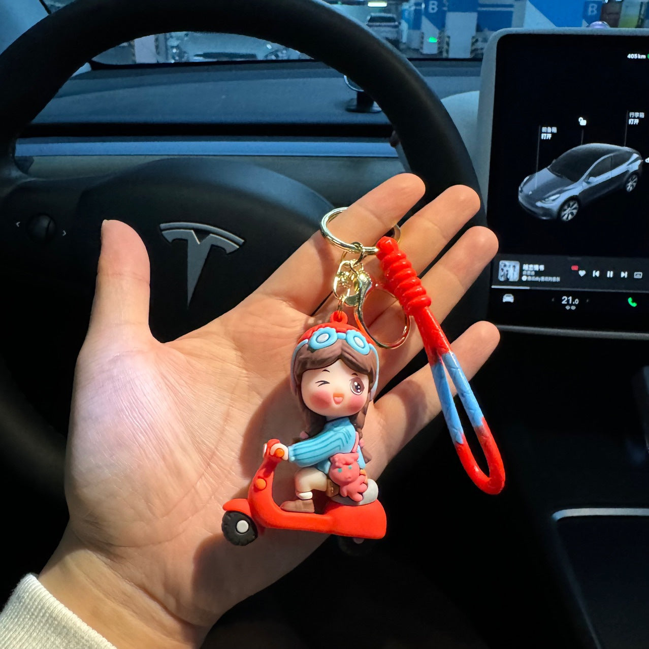 Wholesale Electric Car Boys and Girls Cute Cartoon Keychain Pendant