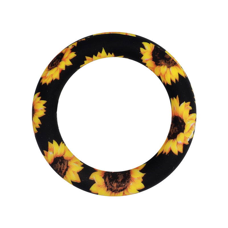 Wholesale 20PCS 65mm Leopard Print Silicone Ring Accessories