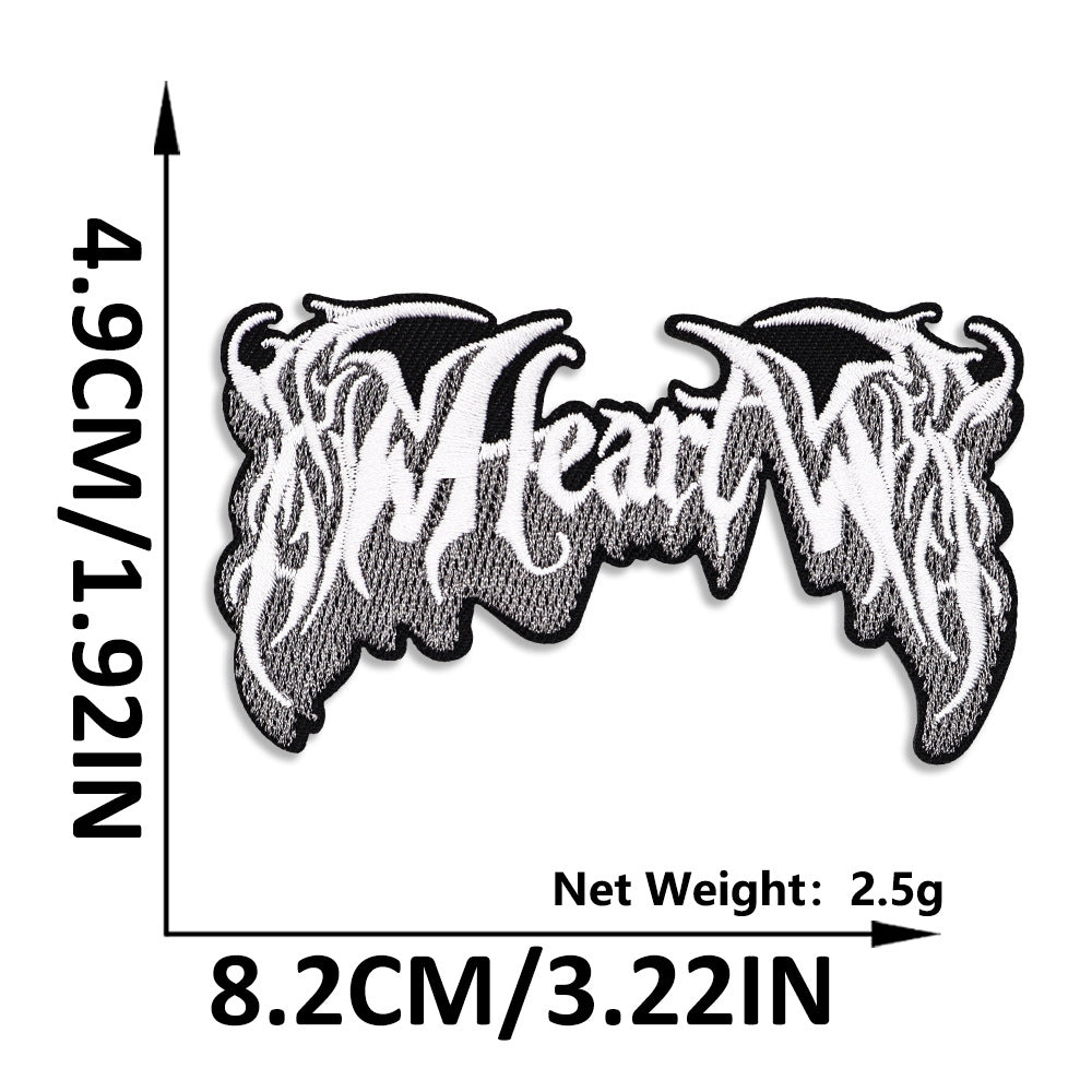 Wholesale Gothic Butterfly English Letter Iron On Embroidery Patch Chic Fashion Accessory For Everyday Use