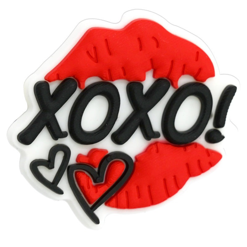 Wholesale  Random 100pcs/pack Valentine' s Day Beaded Series  Focal Beads