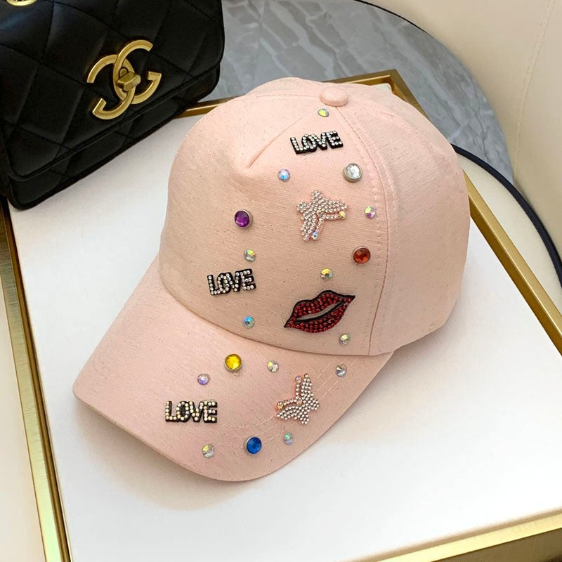 Wholesale Rhinestone Versatile Sun Visor Baseball Cap