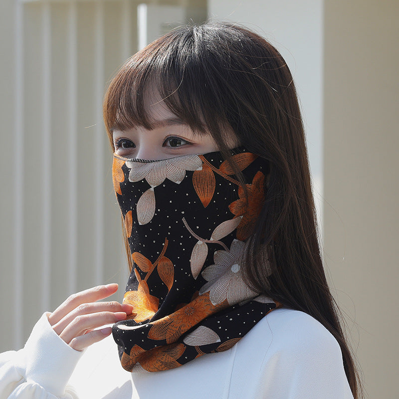 Wholesale Pearlescent Cotton Cycling Cold and Warm Neck Protection and Windproof Ear Pearlescent Cotton Hanging Mask