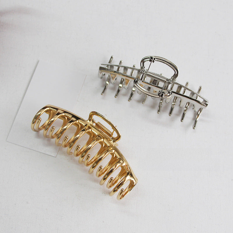 Wholesale 11cm Simple Large Shark Clip Metal Disc Hairpin Headwear Clip