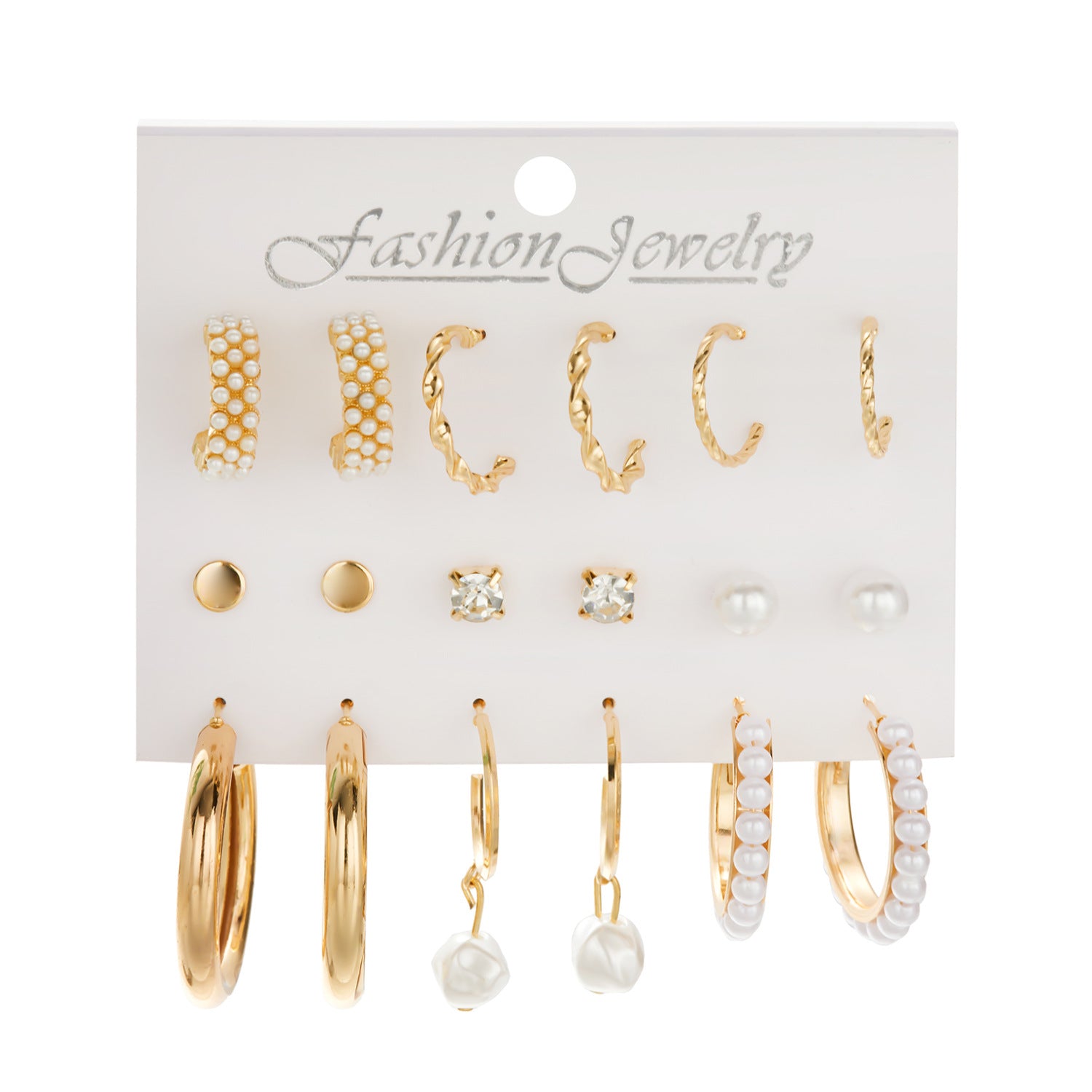 Wholesale Acrylic Pearl Butterfly Heart Hollow Love Earrings Set