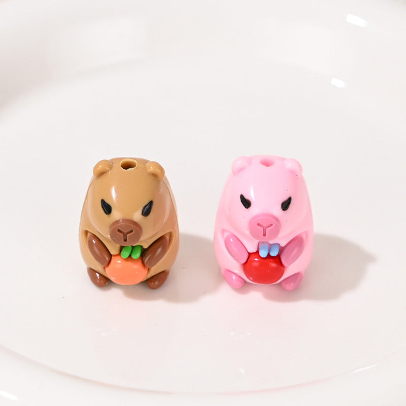 Wholesale 10pcs/pack  Cute cartoon animals rubber beads  Acrylic Beads