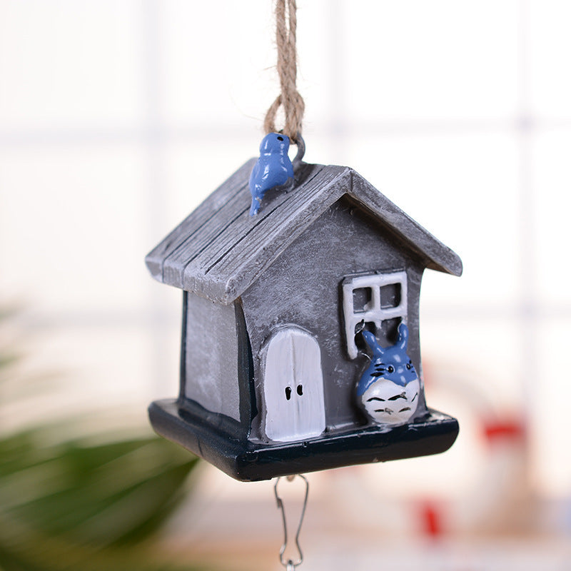 Wholesale Creative Cartoon Kitten Cabin Bell Wind Chime Ornaments