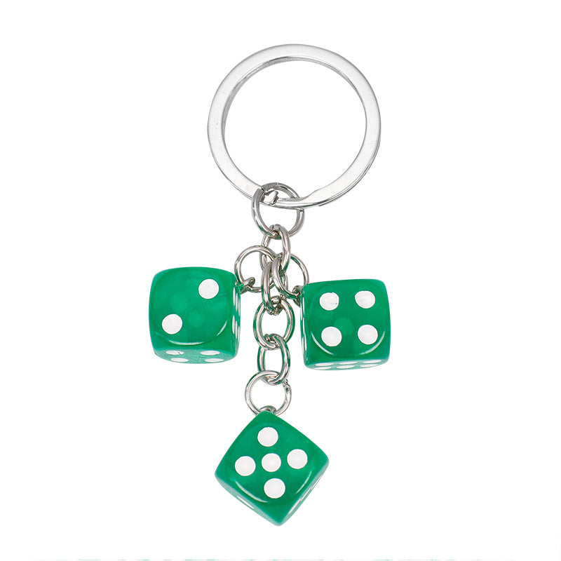 Wholesale Resin Dice Shape Keychain