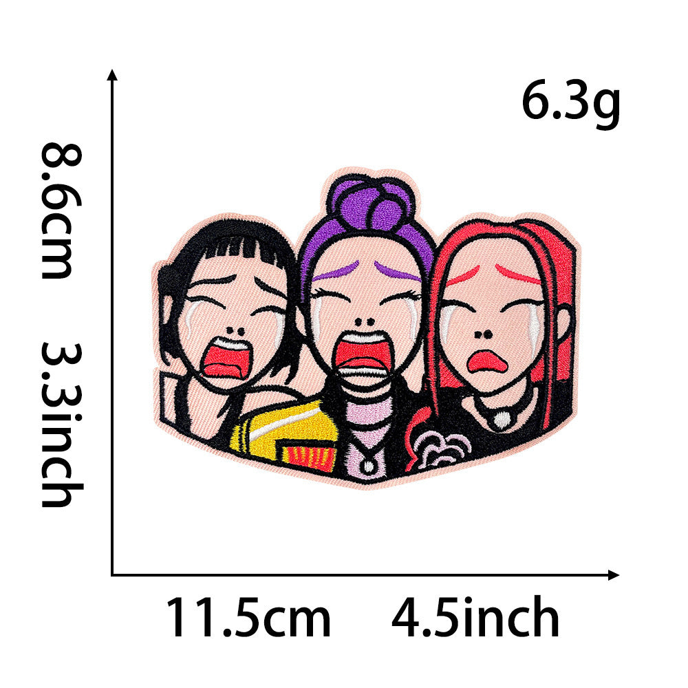 Wholesale Cartoon Cute Styling Girl Embroidery DIY Patches OLY Exclusive