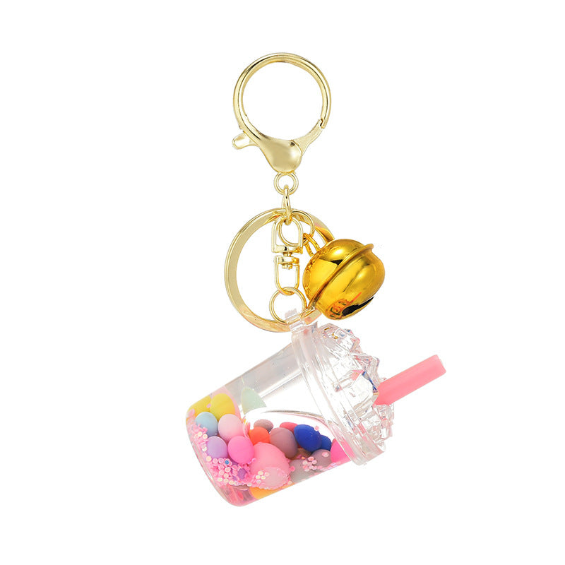 Wholesale Acrylic Liquid Sand Bottle Iceberg Cup Pendant Oil-filled Keychain
