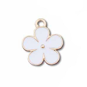 Wholesale 10pcs Small Flower Diy Alloy Oil Drip Keychain Pendant