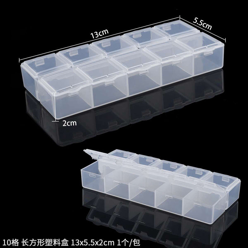 Wholesale Handmade DIY Bead Jewelry Removable Transparent Plastic Storage Box Tools