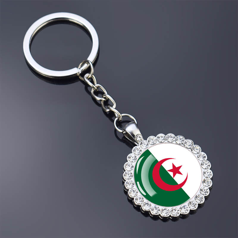 Wholesale of World Flag Alloy Keychains