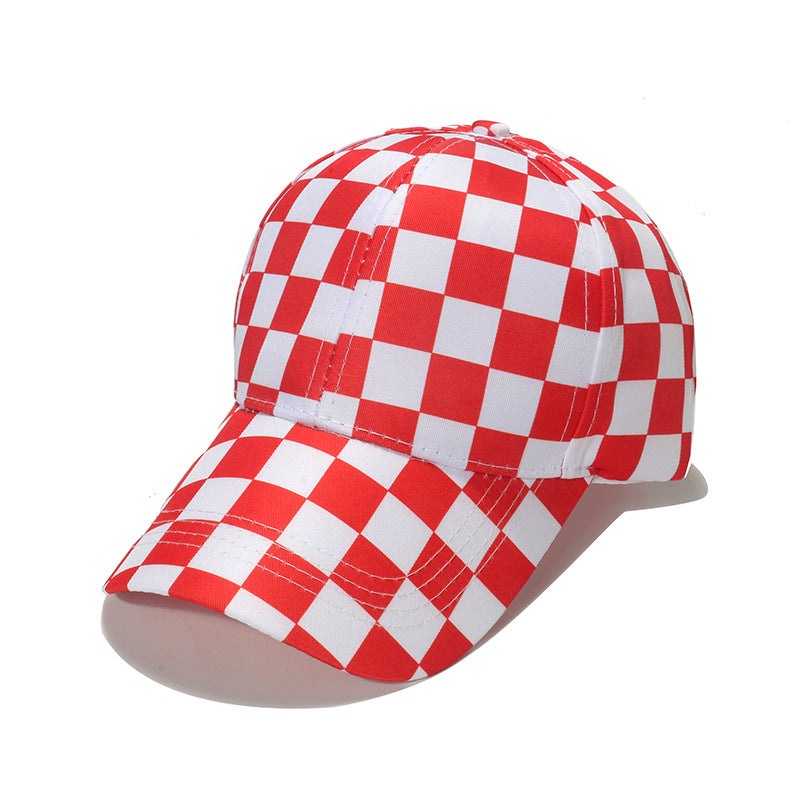 Wholesale Geometric Diamond Plaid Outdoor Casual Polyester Baseball Cap