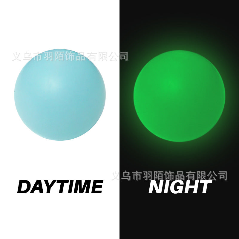 Wholesale 50pcs Luminous Round Beads Silicone Beads Jewelry Accessories Loose Beads