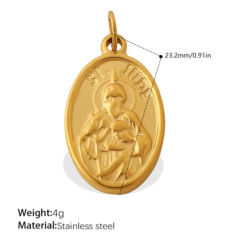 Wholesale Ocean style retro key heart-shaped stainless steel necklace pendant accessories