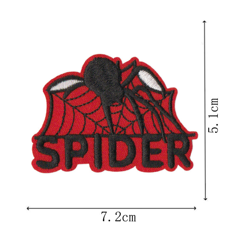 Wholesale 14Pcs Cartoon Red  Embroidered Patch Set With Letters Numbers For Towel Decoration Craft Supply