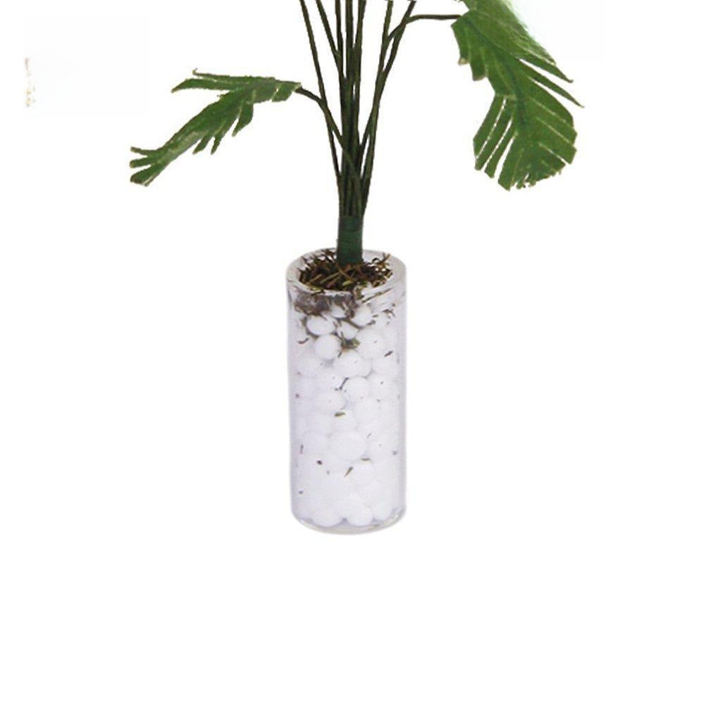 Wholesale Doll House dollhouse mini plant model toy handmade modern glass vase banana tree green plant