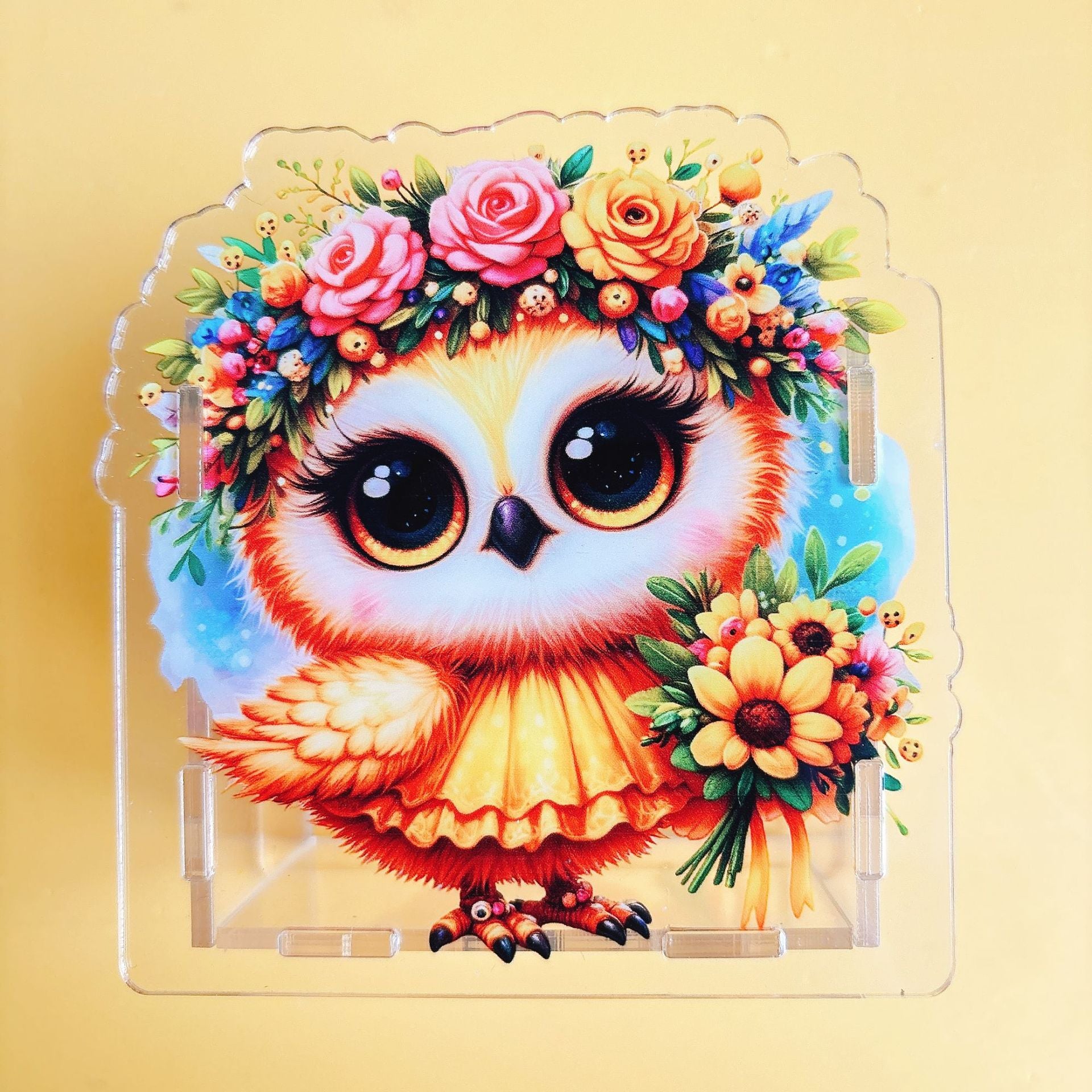 Wholesale Cute cat dog and cow animal acrylic pen holder OLY Exclusive