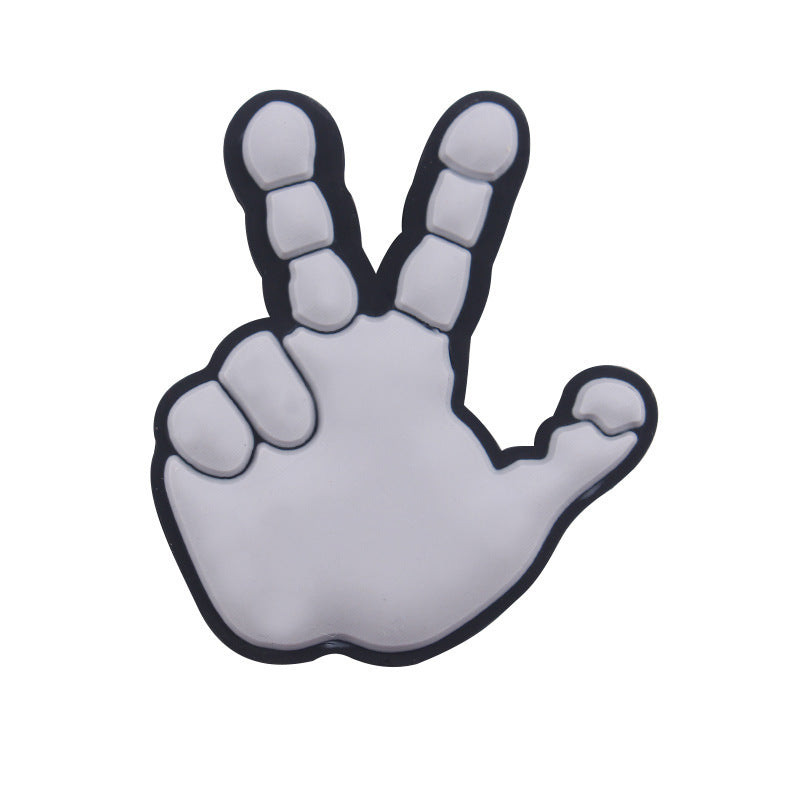 Wholesale 3pcs Creative DIY Baby Products Baby Pacifier Chain Teething Teething Gel Cartoon Palm Silicone Beads