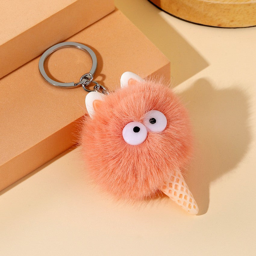 Wholesale Cartoon Ice Cream Plush Keychain