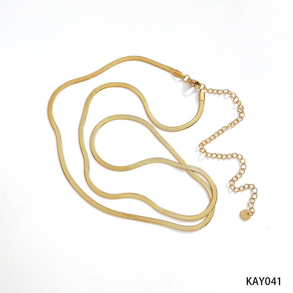 Wholesale Stainless Steel Double-layer Snake Bone Waist Chain