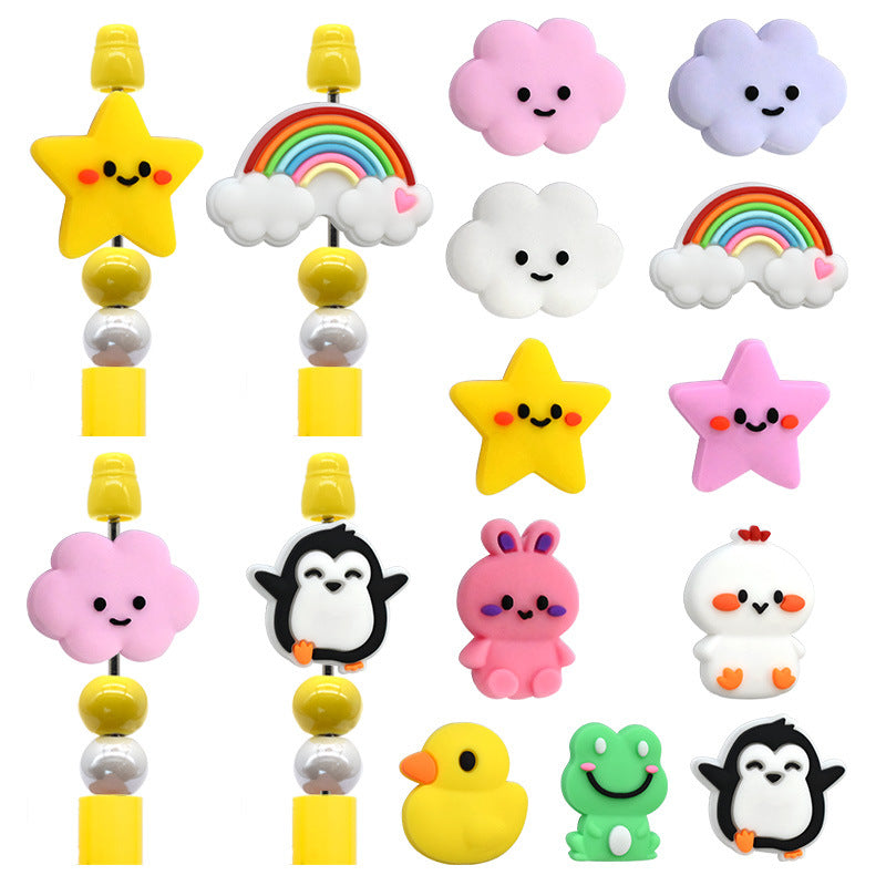 Wholesale  Random 100pcs/pack  Animal pattern bead Focal Beads