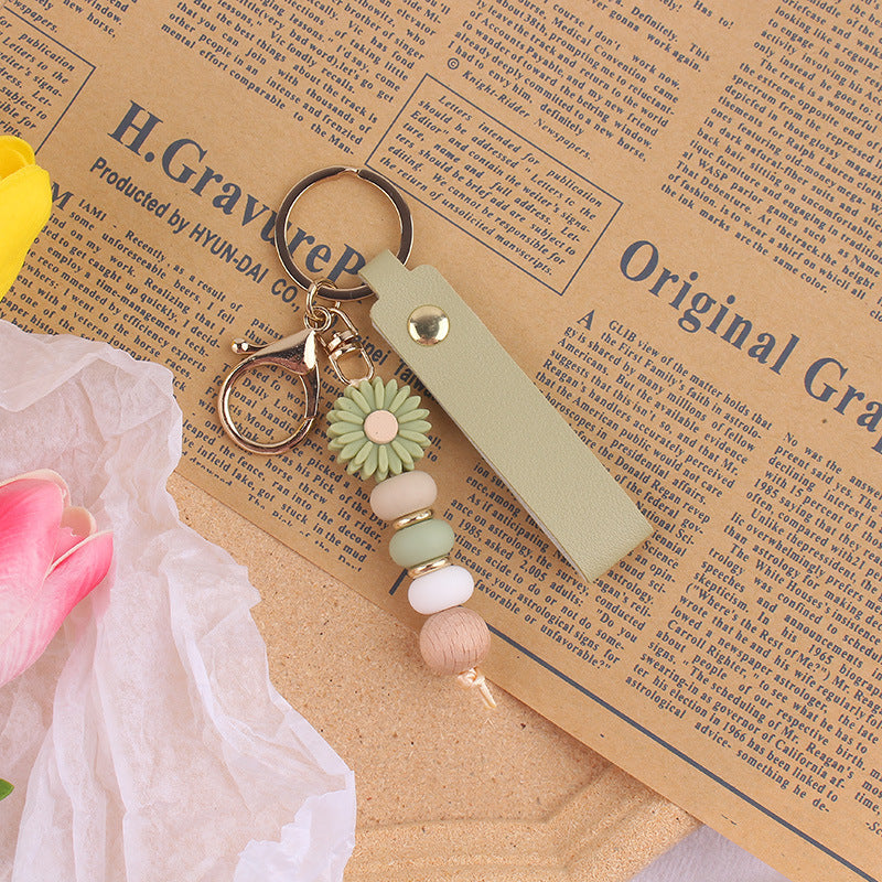 Wholesale  Cartoon  Pendant  Leather  Silicone Keychain