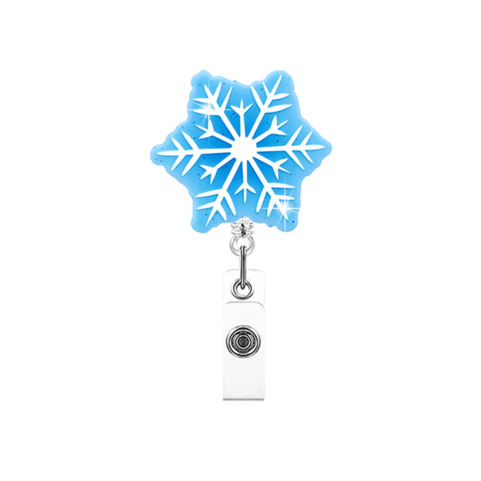 Wholesale Christmas Santa Claus Sparkling Pink Snowman Elk Flower Ring Acrylic Emblem Scroll Retractable Keychain