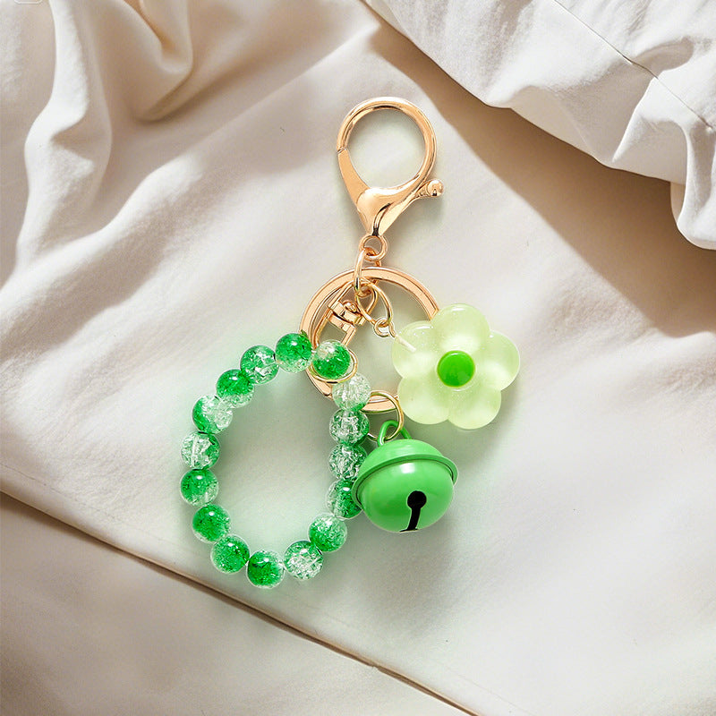 Wholesale Candy colored beaded tassel keychain