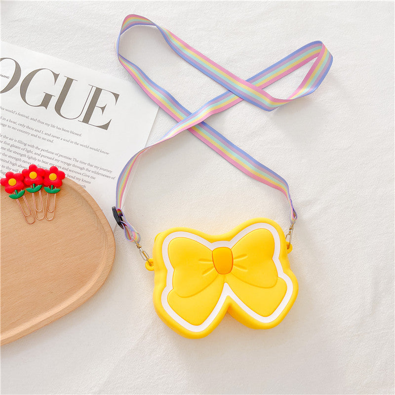 Wholesale Kids Double Sided Butterfly Silicone Messenger Bag