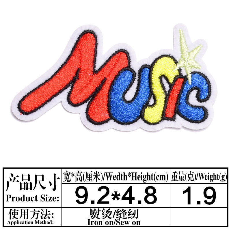 Wholesale Stylish Cartoon Embroidered Patches Floral Banana Letter Designs For Coats Decorative Craft Supply Gift
