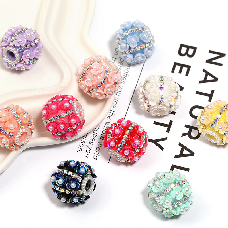 Wholesale 10pcs  Flower Beads Acrylic Beads