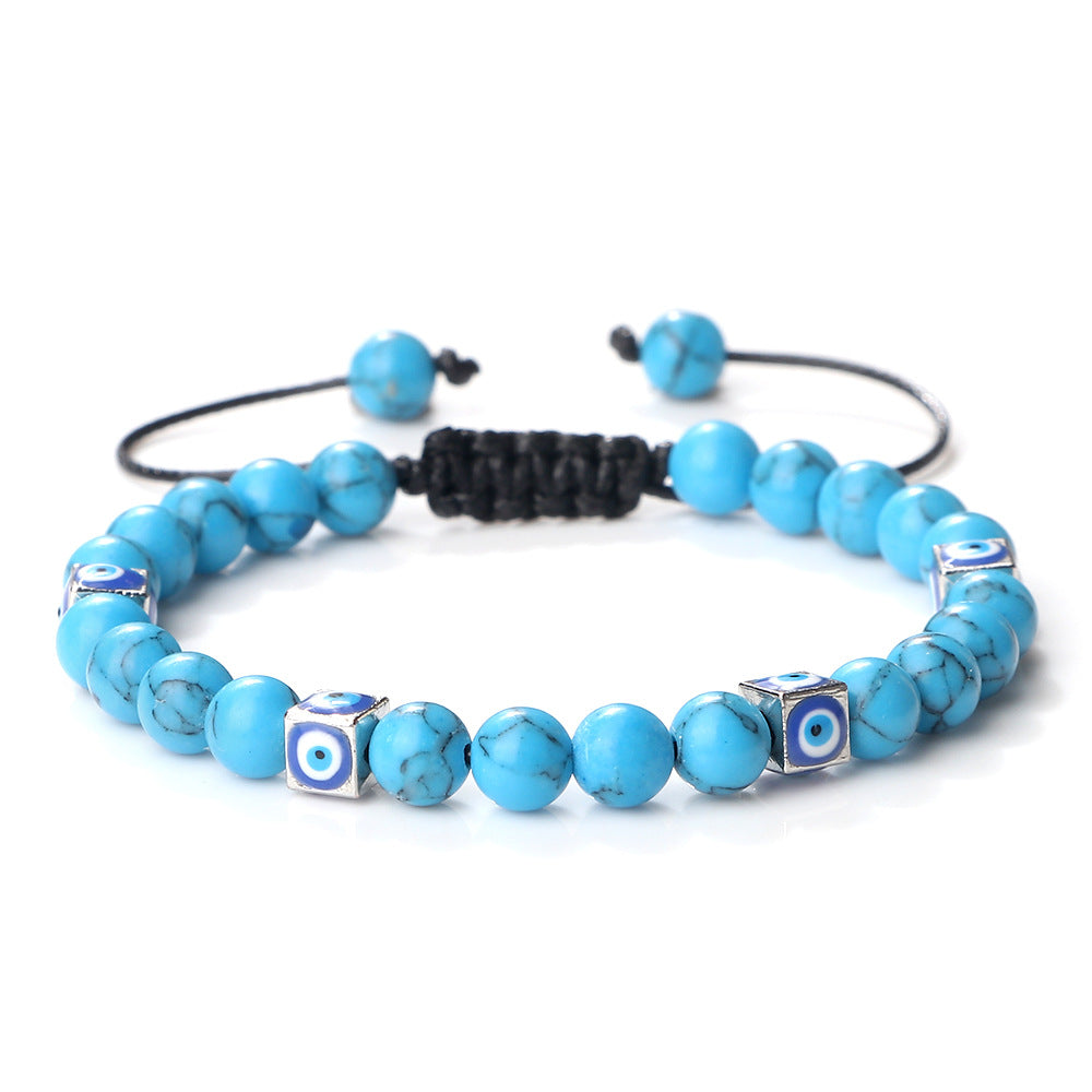 Wholesale Hand woven square Devil' s Eye bracelet