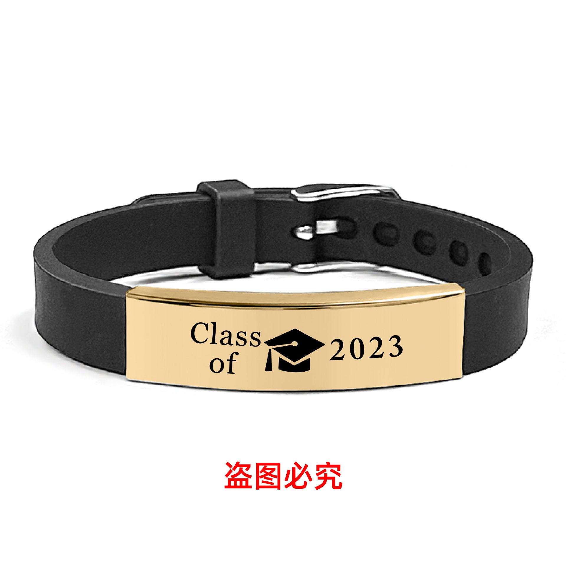 Wholesale Graduation Season Gift Engraved Stainless Steel Silicone Necklace