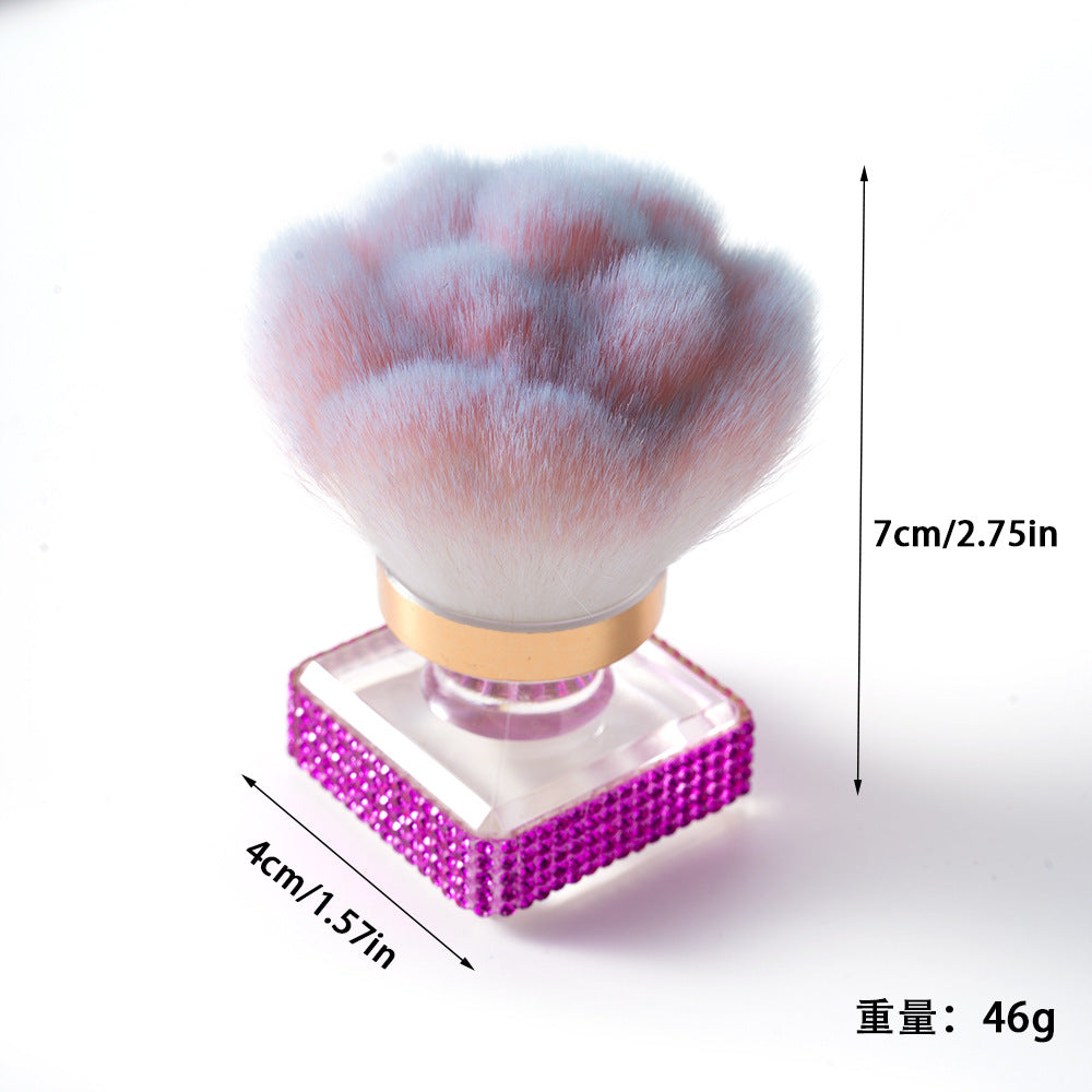 Wholesale Diamond-encrusted advanced multi-functional hot selling single nail art dust powder brush foundation brush makeup brush beauty makeup