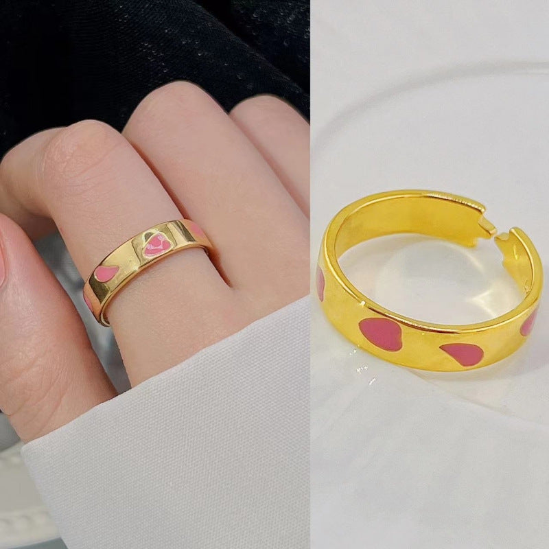 Anillos de cobre de cara sonriente colorido al por mayor