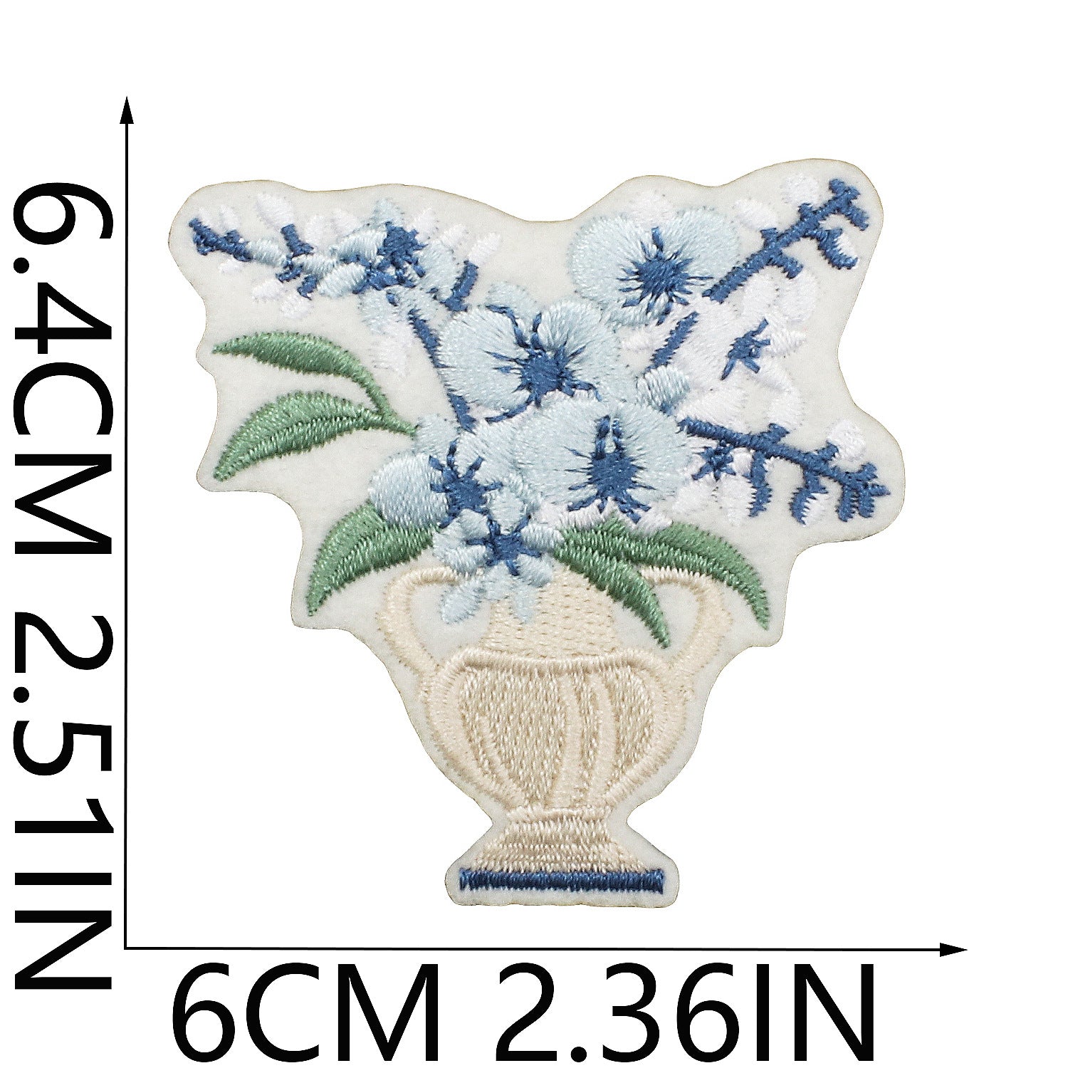 Wholesale Blue and white Christmas embroidered DIY Patches