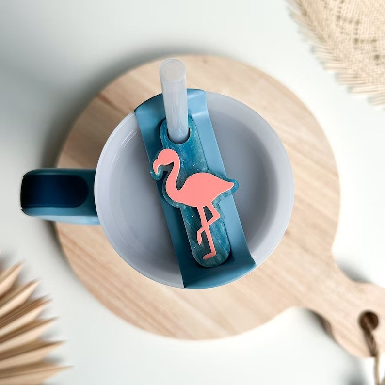 Wholesale Flamingo Tumbler Tags 40oz 20oz 30oz Ice Cup 2nd Generation Cup Lid Label