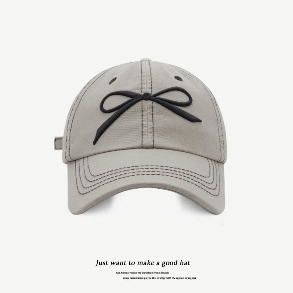Wholesale Bow Tie Versatile Face-enhancing Small Baseball Cap