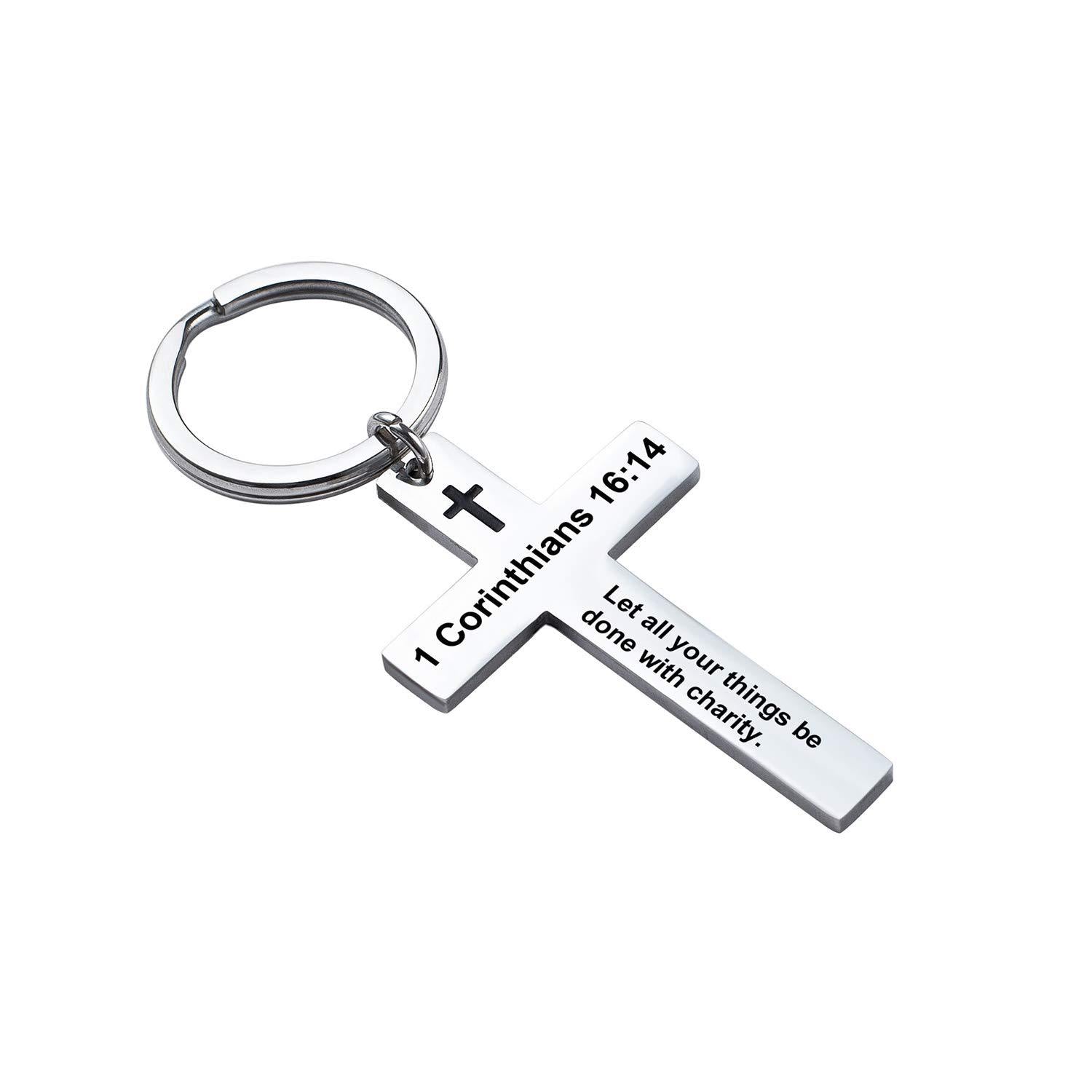 Wholesale Creative stainless steel letter keychain