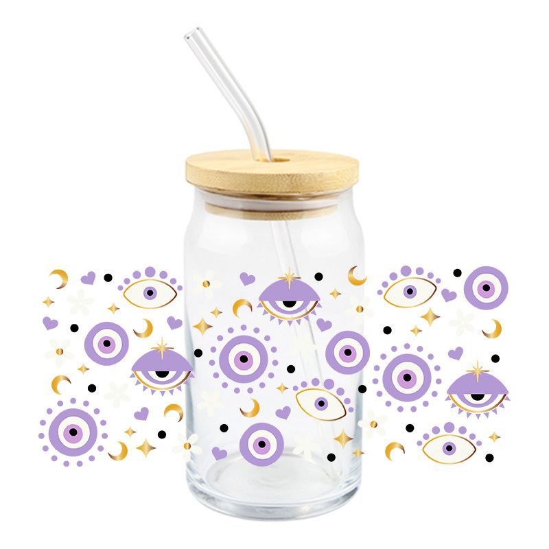 Wholesale 5pcs Devil' s Eye 16oz Cup UV DTF Wraps